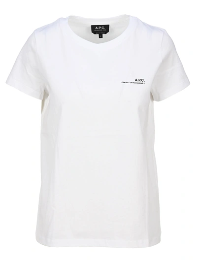 Shop Apc A.p.c. Micro Logo Print T-shirt In White