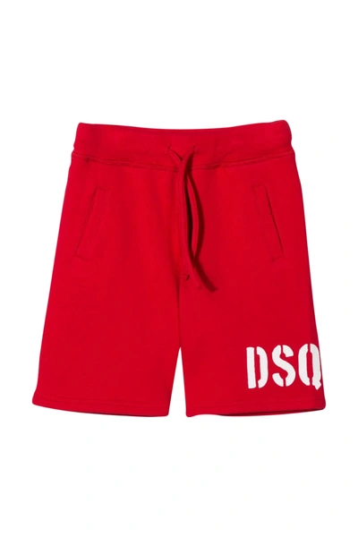 Shop Dsquared2 Kids Running Shorts With Print In Red