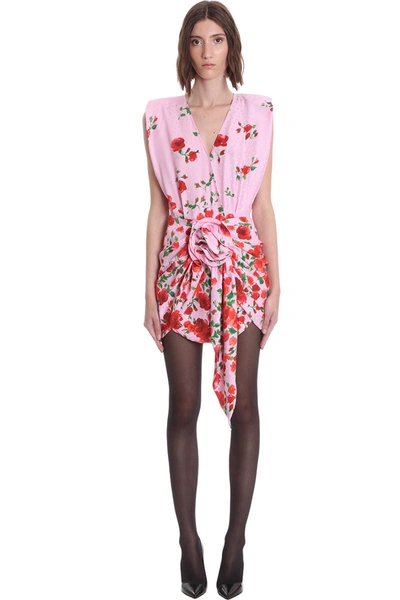 Shop Magda Butrym Rozowy Dress In Rose-pink Silk