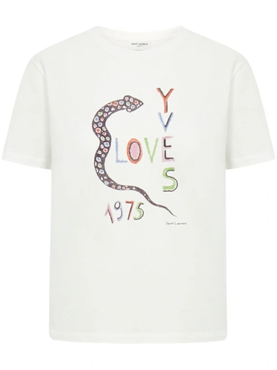 Shop Saint Laurent T-shirt In Multicolor