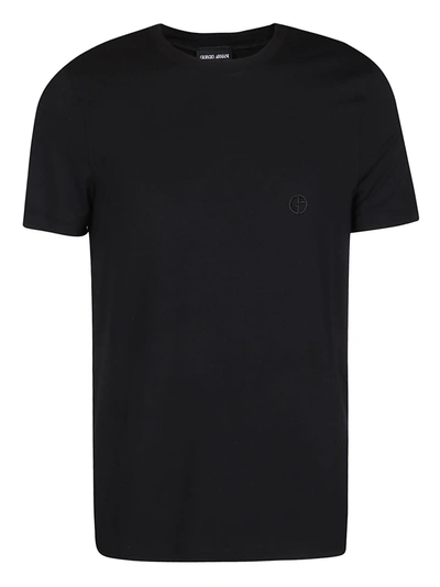 Shop Giorgio Armani Black Cotton T-shirt