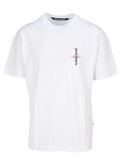 Shop Palm Angels Statement T-shirt In White