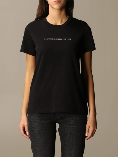 Shop Diesel T-shirt With Copyright Logo In Black