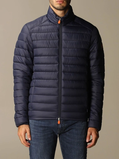 Shop Save The Duck Jacket Gigay  Light Down Jacket With Zip In Blue