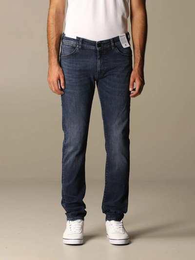 Shop Pt01 Pt Jeans Pt Jeans In Super Slim Stretch Used Denim In Blue