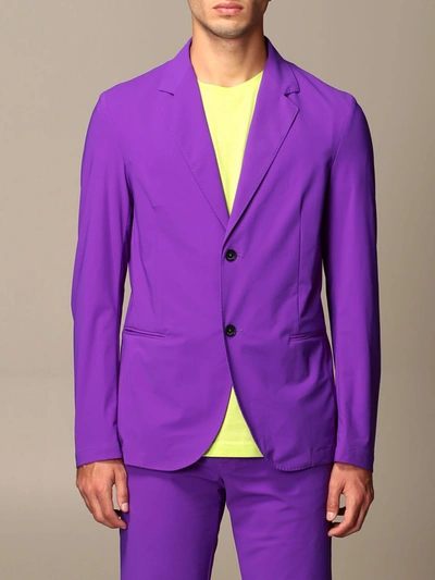 Shop Hydrogen Single-breasted Jacket In Ultra Light Stretch Fabric In Violet