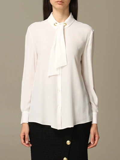 Shop Boutique Moschino Shirt With Sash In White