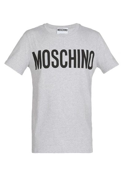 Shop Moschino Logo T-shirt In Grigio