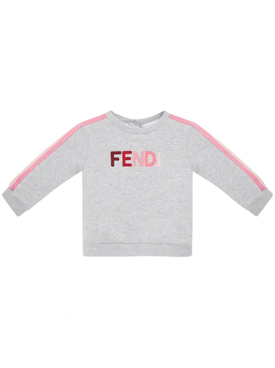 Shop Fendi Kids Sweatshirt In Grey