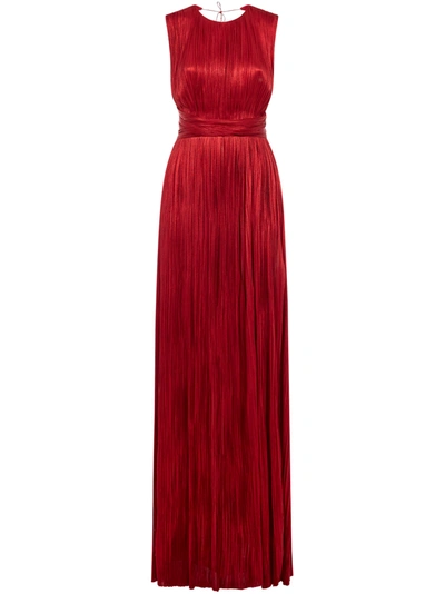 Shop Maria Lucia Hohan Adela Long Dress In Red