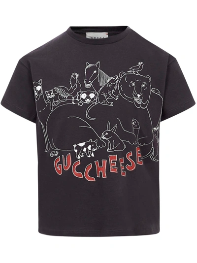 Shop Gucci Junior T-shirt In Dark Grey