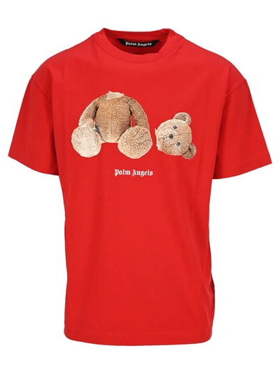 Shop Palm Angels Ice Bear T-shirt In Red
