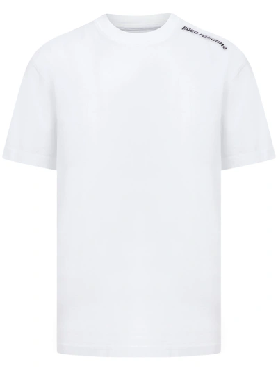 Shop Rabanne T-shirt In White/black
