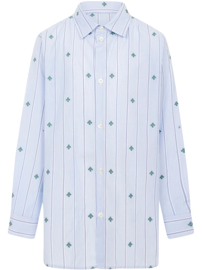 Shop Gucci Junior Shirt In Light Blue