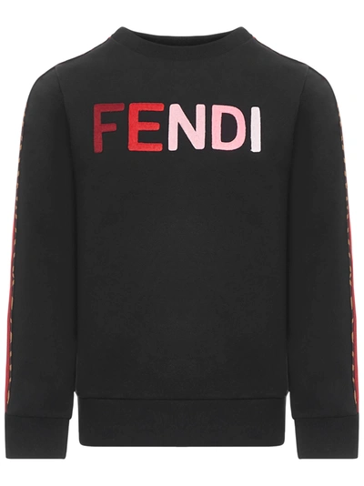 Shop Fendi Kids Sweatshirt In Black