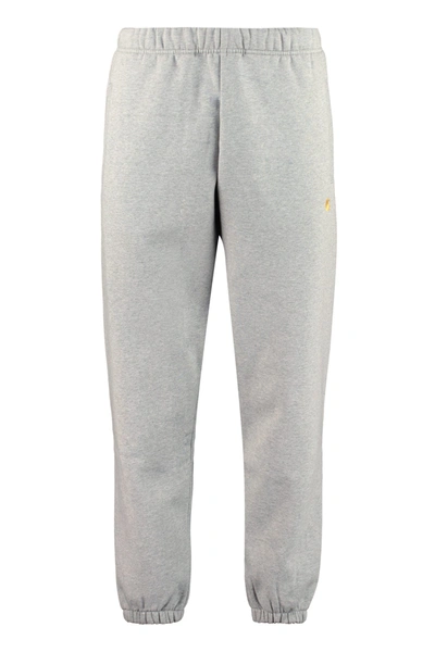 Shop Carhartt Logo Detail Cotton Track-pants In Grey
