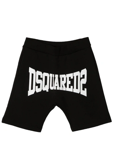 Shop Dsquared2 Black Cotton Shorts In Nero