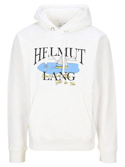 Shop Helmut Lang Ocean Hoodie In White