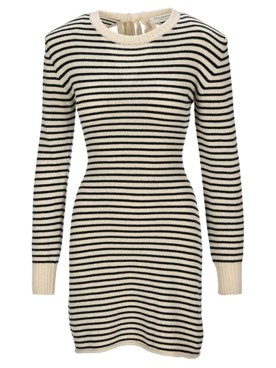 Shop Philosophy Di Lorenzo Serafini Philosophy Striped Knit Dress In Black White