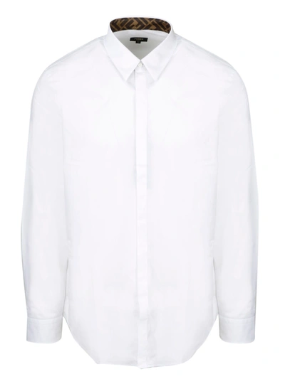 Shop Fendi Classic Shirt In White