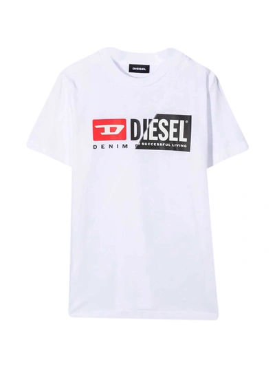 Shop Diesel White T-shirt In Bianco