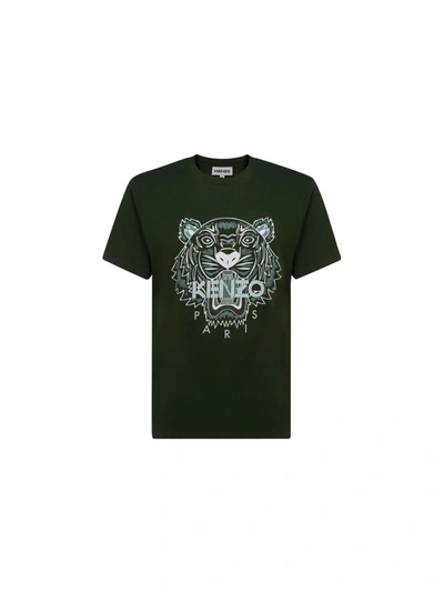 Shop Kenzo T-shirt In Kaki Fonce