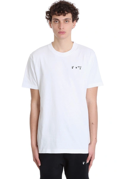 Shop Off-white Ow Logo T-shirt In White Cotton In White Black