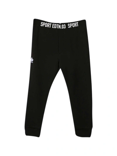 Shop Dsquared2 Black Teen Joggers In Nero
