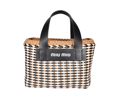 Shop Miu Miu Hand Bag In Nero