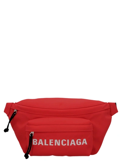 Shop Balenciaga Wheel Bag In Bright Red/black