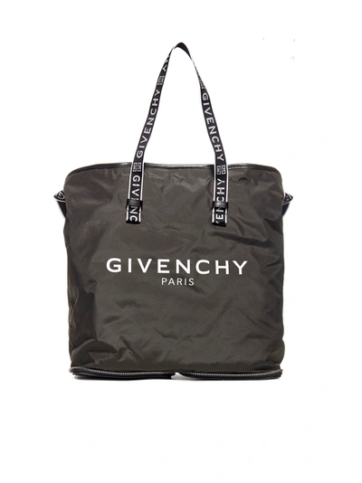 Shop Givenchy Logo Print Shopper Tote In Nero