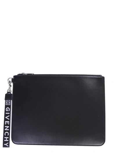 Shop Givenchy Pouch With Logo In Nero