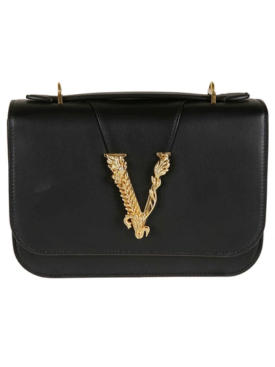Shop Versace Hampshire Vintage Check Shoulder Bag In Black