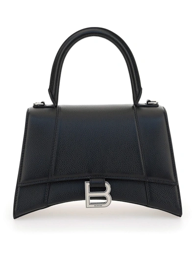 Shop Balenciaga Hourglass S Tote Bag In Nero