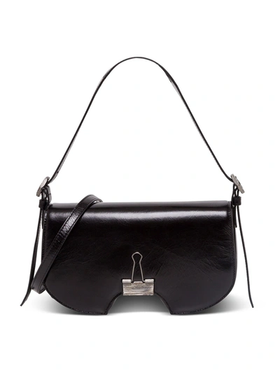 Shop Off-white Swiss Flap Shoulder Bag In Black