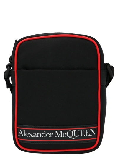 Shop Alexander Mcqueen Messanger Bag In Black/red