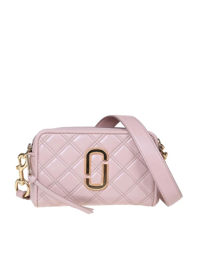 Shop Marc Jacobs The Quilted Softshot 21 Quilted Leather Crossbody Bag In Beige