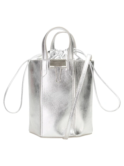 Shop Off-white Off White Vintage Bucket Bag In Argento