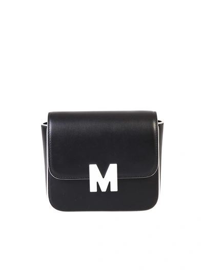 Shop Msgm Branded Bag In Black