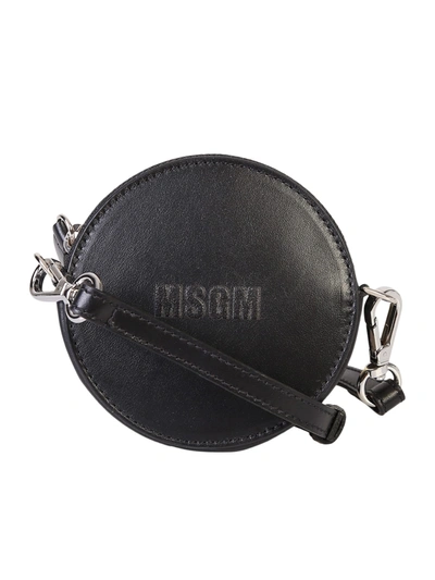 Shop Msgm Branded Bag In Black
