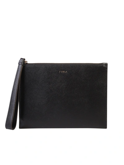 Shop Furla Babylon Clutch In Black