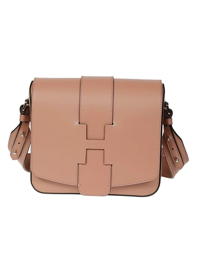 Shop Hogan Basic Maxi Crossbody Bag In Antique Pink