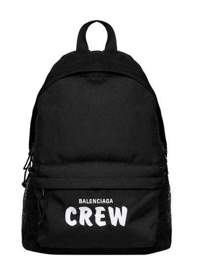 Shop Balenciaga Crew Weekend Backpack In Nero