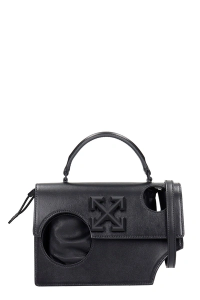 Shop Off-white Hole Jitnes 1.4 Hand Bag In Black Leather
