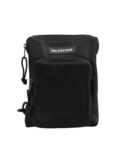 Shop Balenciaga Branded Bag In Black