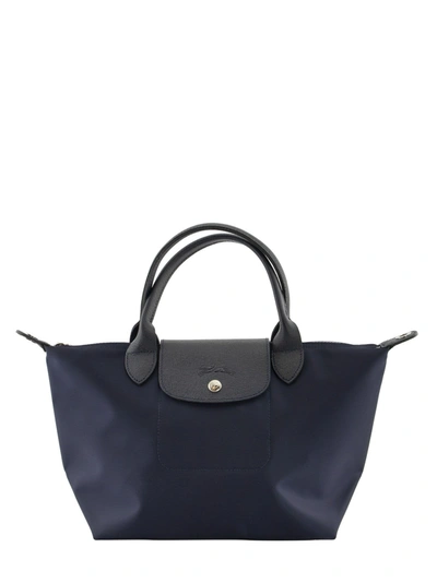 Shop Longchamp Le Pliage Néo - Top Handle Bag S In Blue Marine