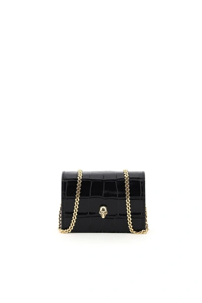 Shop Alexander Mcqueen Skull Micro Bag In Black (black)