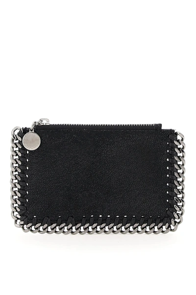 Shop Stella Mccartney Falabella Cardholder Pouch In Black (black)