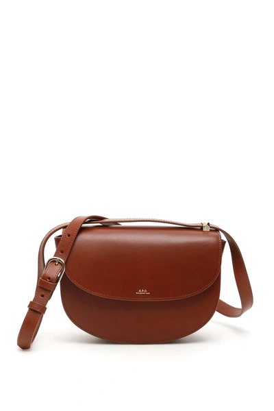 Shop Apc Geneve Crossbody Bag In Noisette (brown)