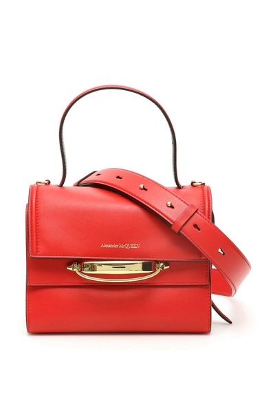 Shop Alexander Mcqueen The Story Bag In Deep Red Black (red)
